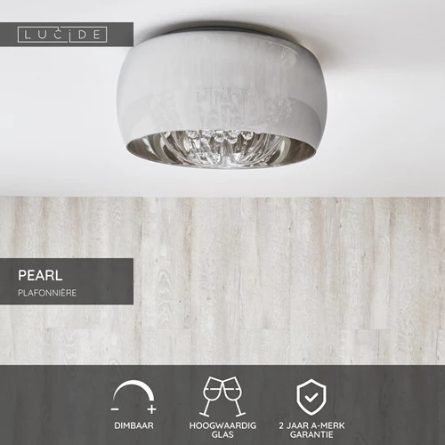 Lucide PEARL - Plafonnière - Ø 50 cm - 6xG9 - Chroom - USP